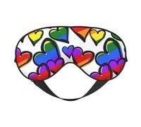 Corazones de colores del arco iris impresos., Cubreojos completos Antifaz bloqueador de luz Antifaz para dormir Antifaz suave con los ojos vendados Noche