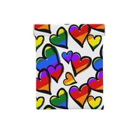 Corazones de Colores del Arco Iris Impresos., Squeeze Top Wallet Bolsa de Almacenamiento para Mujer Monedero pequeño Bolsa de Cambio