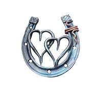 Corazones de herradura de hierro fundido, herradura vintage de hierro fundido, de herradura en forma de corazón, herramienta de decoración de forja artística para dormitorio, baño, sala de