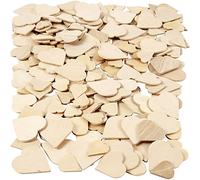Corazones de mosaico de madera, tamaño 18-30 mm, grosor 2 mm, abedul, 60 unidades