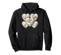 Corazones de Patchwork Cottagecore Sudadera con Capucha