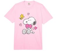 Corazones de Snoopy y Woodstock Comfort Colors Adult Heavyweight T-Shirt