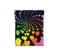 Corazones del Arco Iris, Squeeze Top Wallet Bolsa de Almacenamiento para Mujer Monedero pequeño Bolsa de Cambio