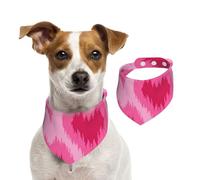 Corazones Dibujados a Mano en Estilo étnico,Pañuelos de algodón para Perros, Bufandas Ajustables para Mascotas,S