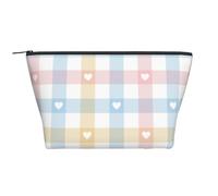 Corazones En Pastel Azul Rosa, Bolsa de artículos de tocador Bolsa de Maquillaje Bolsa de cosméticos Bolsa de artículos de tocador de Viaje portátil