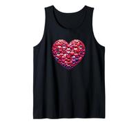 Corazones en patrón de corazón rojo rosa púrpura Camiseta sin Mangas