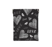 Corazones Escritos a Mano con Palabras de Amor, Squeeze Top Wallet Bolsa de Almacenamiento para Mujer Monedero pequeño Bolsa de Cambio