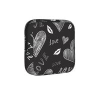 Corazones Escritos a Mano Palabras de Amor,Bolsas para Guardar compresas sanitarias, Bolsas para la menstruación para Mujeres y Adolescentes.