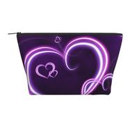 Corazones morados, Bolsa de artículos de tocador Bolsa de Maquillaje Bolsa de cosméticos Bolsa de artículos de tocador de Viaje portátil