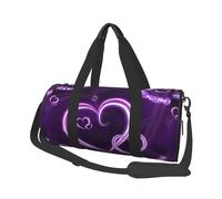 Corazones morados, Bolsa de Viaje de Gran Capacidad, Bolso Redondo, Bolsa de Viaje Deportiva, Bolsa de Mano, Bolsa de Fitness