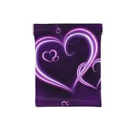 Corazones morados, Squeeze Top Wallet Bolsa de Almacenamiento para Mujer Monedero pequeño Bolsa de Cambio