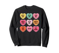 Corazones Pastel Con Mensajes Dulces Sudadera