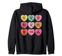 Corazones Pastel Con Mensajes Dulces Sudadera con Capucha