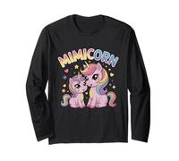 Corazones pastel de unicornios lindos de Mimicorn Manga Larga