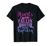Corazones que necesitan botas que caen necesitan una vida campestre impactante Camiseta
