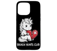 Corazones Rotos Club Unicornio Lindo Corazón Rompe Carcasa para iPhone 15 Pro MAX