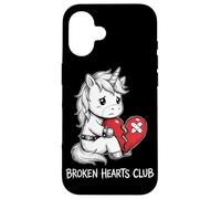 Corazones Rotos Club Unicornio Lindo Corazón Rompe Carcasa para iPhone 16