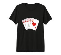 Corazones Royal Flush Camiseta Premium