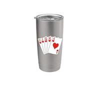 Corazones Royal Flush Vaso térmico de acero inoxidable de doble pared