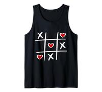 Corazones Tic TAC Toe Día de San Valentín Camiseta sin Mangas
