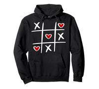 Corazones Tic TAC Toe Día de San Valentín Sudadera con Capucha