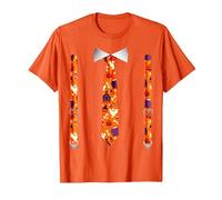 Corbata con Tirantes con Calabazas Tuxedo para Halloween Camiseta, Hombre, Naranja, XL