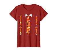 Corbata con Tirantes con Calabazas Tuxedo para Halloween Camiseta, Mujer, Arándano, M