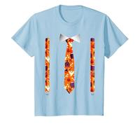 Corbata con Tirantes con Calabazas Tuxedo para Halloween Camiseta, Niños, Azul Bebé, 4 años