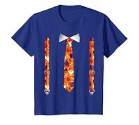 Corbata con Tirantes con Calabazas Tuxedo para Halloween Camiseta, Niños, Azul Real, 12 años