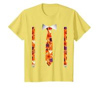 Corbata con Tirantes con Calabazas Tuxedo para Halloween Camiseta, Niños, Limón, 2 años