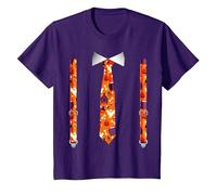 Corbata con Tirantes con Calabazas Tuxedo para Halloween Camiseta, Niños, Morado, 12 años