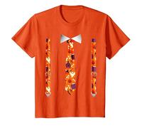 Corbata con Tirantes con Calabazas Tuxedo para Halloween Camiseta, Niños, Naranja, 4 años