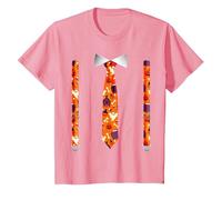 Corbata con Tirantes con Calabazas Tuxedo para Halloween Camiseta, Niños, Rosado, 2 años