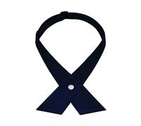 Corbata cruzada para hombres y mujeres, pajarita cruzada para adolescentes, niñas o niños, uniforme escolar y cosplay WB-T6, Azul marino, Talla única