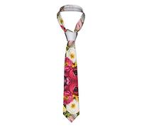 Corbata de algodón con estampado de flores sobre madera, ideal para bodas, novios, padrinos de boda, misiones, bailes, regalos.