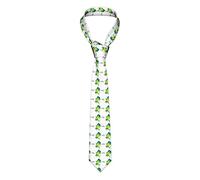 Corbata de algodón con estampado de peces verdes, ideal para bodas, novios, padrinos de boda, misiones, bailes, regalos.