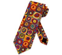 Corbata De Boda Arte de cuadrados y círculos concéntricos de Kandinsky