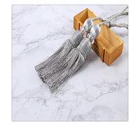 Corbata de Cuerda for Cortina, 1 Pieza, Cortinas con borlas, Cuerdas Hebilla, Accesorios Bola Colgante for decoración del hogar Oficina, Rojo(Grey)