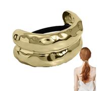 Corbata de pelo de metal, soporte para cola de caballo,Soporte único para coleta para el pelo - Diadema para el cómoda para mujer, novia, madre, esposa