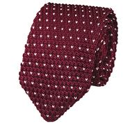 Corbata de punto inteligente para hombre, diseño básico, vintage, patrón mixto, casual, 6 cm, Corazón rojo vino, Taille unique