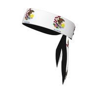 Corbata deportiva con la bandera del estado de Illinois. Cómodo, transpirable, moderno, unisex, adecuado para correr, yoga, fitness y otros deportes.