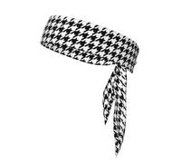 Corbata deportiva para la cabeza con estampado de pata de gallo que absorbe la humedad, de secado rápido, ajustable, suave y transpirable