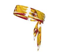 Corbata deportiva para la cabeza MSRHIUEF con la bandera de España impresa, secado rápido, absorbe la humedad, para mujeres, niñas y hombres, entrenamiento, ligera, transpirable