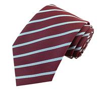 Corbata escolar Matilda para niños (132 cm de longitud), Granate, blanco