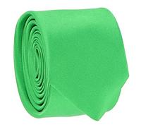 Corbata fina de color sólido - Corbata para hombre, corte delgado moderno, 5 cm en la punta - Accesorio de camisa para boda, ceremonia, verde, Talla única