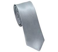 Corbata formal de color sólido de 1.97 pulgadas para hombre, para negocios, boda, fiesta, uniforme escolar, corbata de trabajo, plata, 5CM