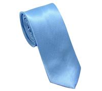 Corbata formal de color sólido de 1.97 pulgadas para hombre, para negocios, boda, fiesta, uniforme escolar, corbata de trabajo, azul claro, 5CM