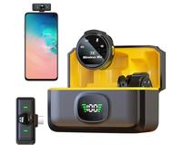 Corbata Inalámbrica, Micrófono De Solapa Inalámbrica,Micrófonos-Corbata Redondos Portátiles - De Micrófono De Teléfono, Autonomía De 8 Horas, Supresión De Ruido, Pinza para Dispositivo P