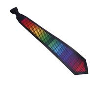 Corbata LED Activada por Sonido de 5 Modos - Ropa de Fiesta Trajes para DJ Conciertos Día de Todos los Santos - Longitud de Cremallera Ajustable Accesorio que Brilla en la Oscuridad