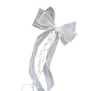 Corbata para el pelo con lazo en forma de roseta, joyería moderna para novia, tocado brillante, joyería para novia, boda, fiesta